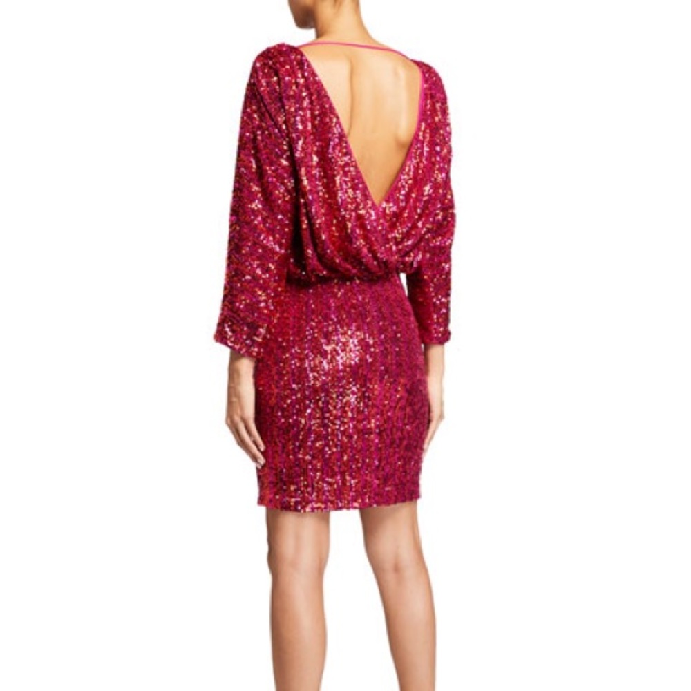 🌟NWT Sparkle in this sequin draped back dress!